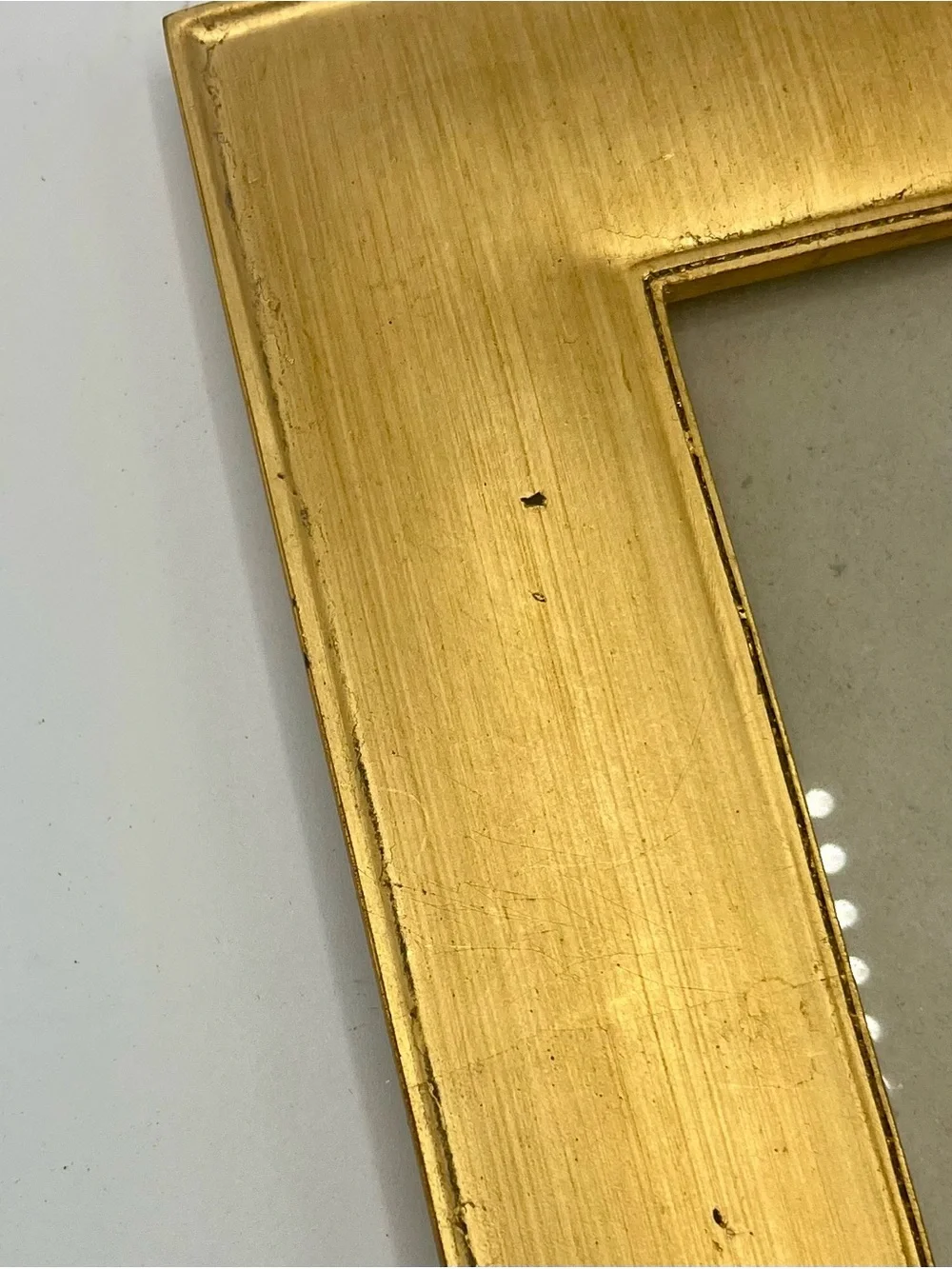 Brushed Gold Picture Frame, Easel Back 6 1/2